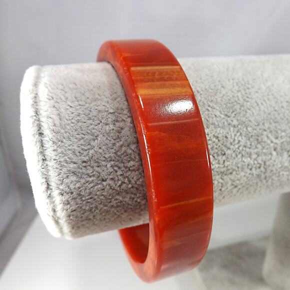 Bakelite Bangle Bracelet, Art Deco 15mm Band, 1930s Vintage Jewelry - Picture 3 of 10